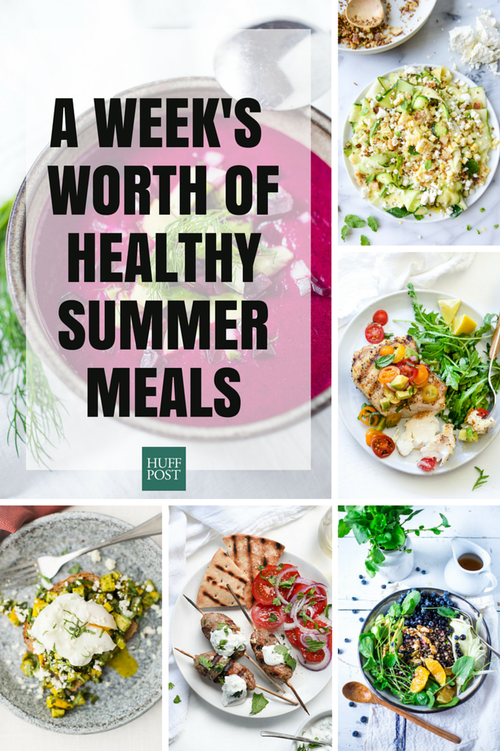 A Week S Worth Of Healthy Recipes For Breakfast Lunch And Dinner Huffpost Life