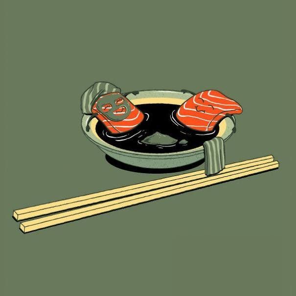 Hilarious Illustrations Imagine A Day In The Life Of Our Favorite Foods ...