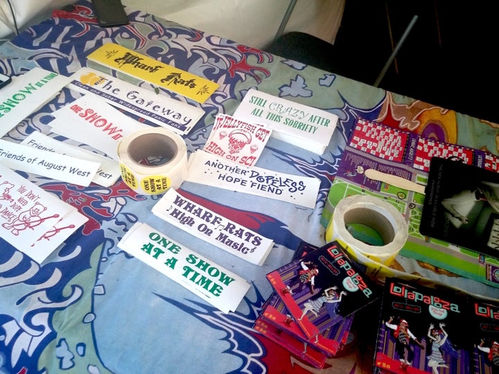 Stickers available in exchange for a $1 donation at the Sober Side tent in Chicago. The most important sticker, volunteer Sea