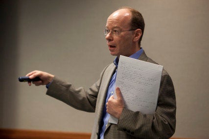 Alan Cooperman of Pew Research Center speaks during the 2013 Religion Newswriters Association Conference.