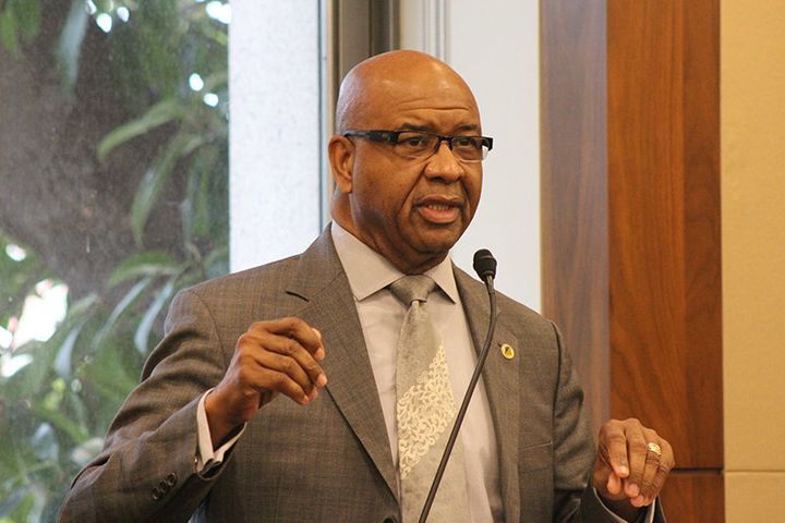 The Rev. James C. Perkins, president of the Progressive National Baptist Convention, speaks during his denominationâs lobby day in Washington on June 25, 2015.