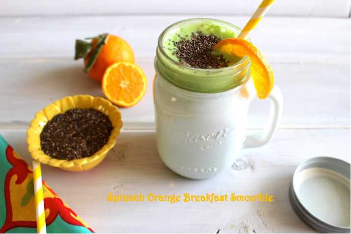 Spinach and Orange Breakfast Smoothie
