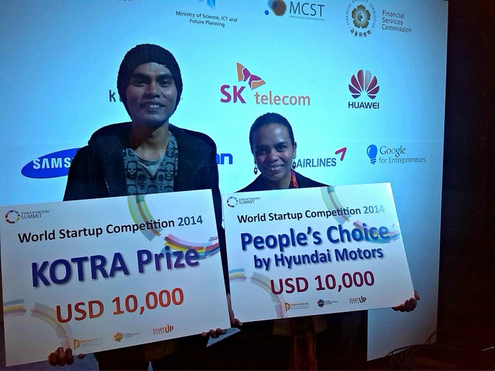 Raphael and Aisa Mijeno awarded at the World Startup Competition 2014