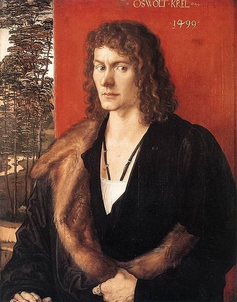 Albrecht Durer, Portrait of Oswolt Krel, 1499