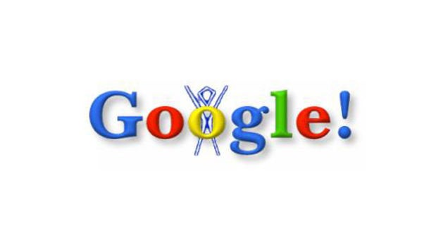 The first Google Doodle was an "out of office" message while Page and Brin went to Burning Man