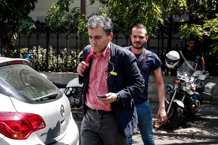 <p>Greek finance minister Euclid Tsakalatos</p>
