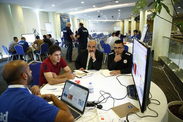 More participants in a PeaceTech Exchange workshop.