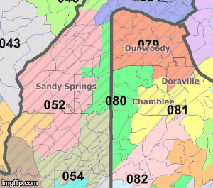 The heavily gerrymandered District 80 looks a little like a unicorn.