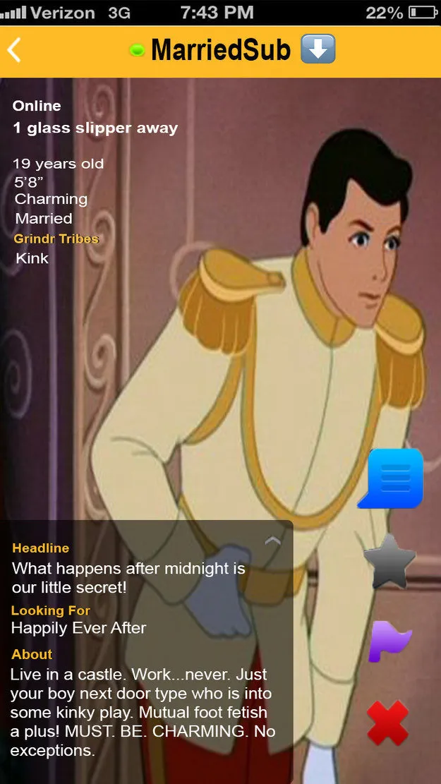 Gay Disney Prince Porn - Here's What It Would Look Like If Disney Princes Looked For Gay Sex Online  | HuffPost Voices