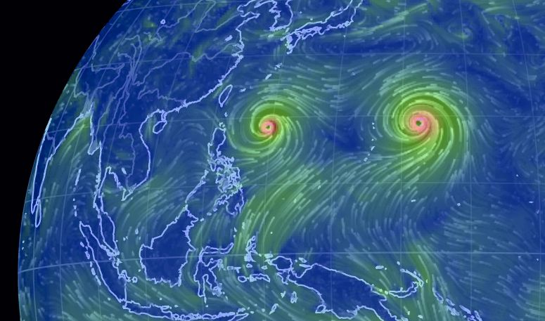 Stunning Images Show Twin Typhoons Intensifying Over The Pacific | HuffPost