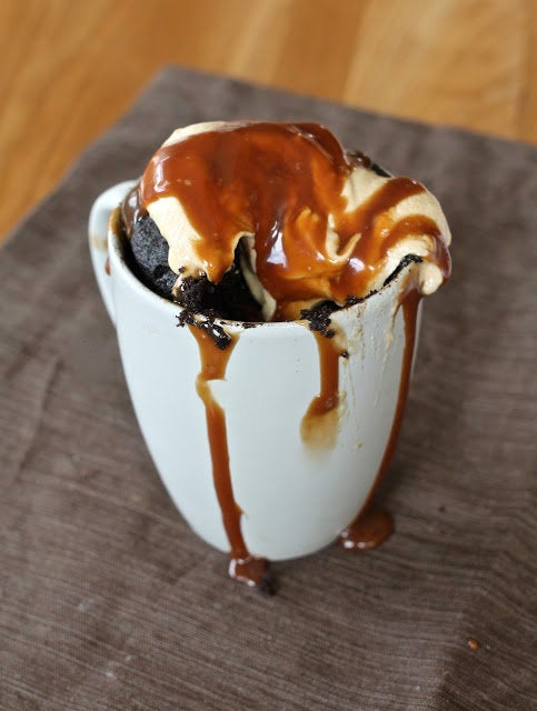 Chocolate Peanut Butter Mug Cake