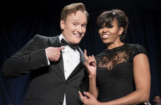Michelle Obama and Conan O'Brien