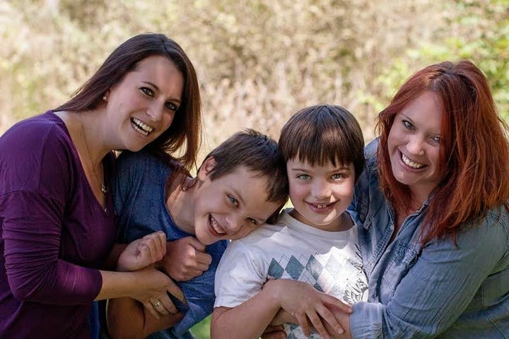 <p>Erin, the boys and Lynsey. </p>