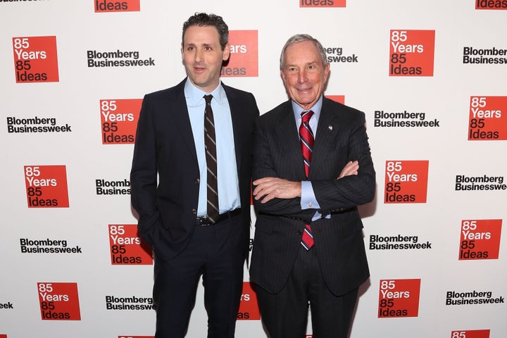 Bloomberg Media Chief Content Officer Josh Tyrangiel and founder Michael Bloomberg attend the Bloomberg Businessweek 85th Anniversary Celebration at the American Museum of Natural History on Dec. 4, 2014 in New York.