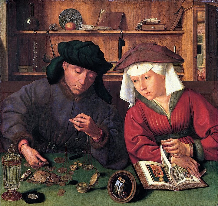 Quentin Matsys, "The Moneylender and his Wife," 1514