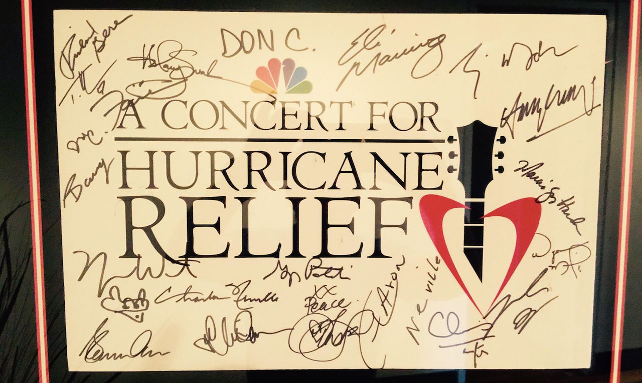 A signed version of the telethon's key art.