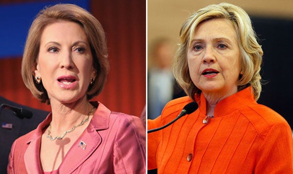 <p>Republican Carly Fiorina and Democrat Hillary Clinton are both seeking their respective party nominations for president in 2016.</p>