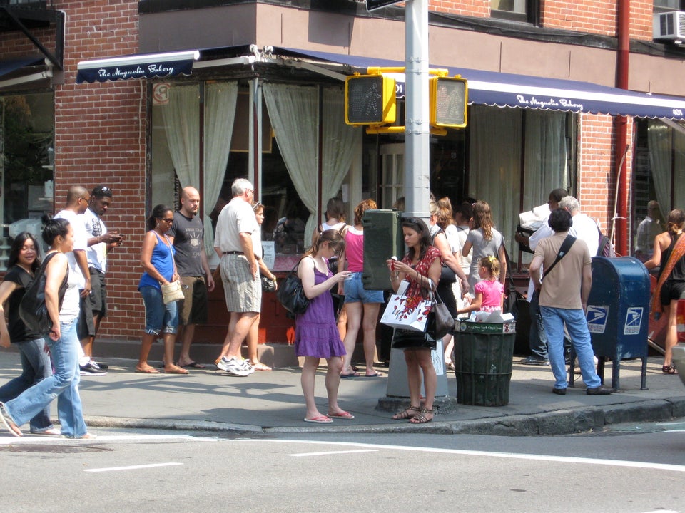 You stand in line for cupcakes at Magnolia.