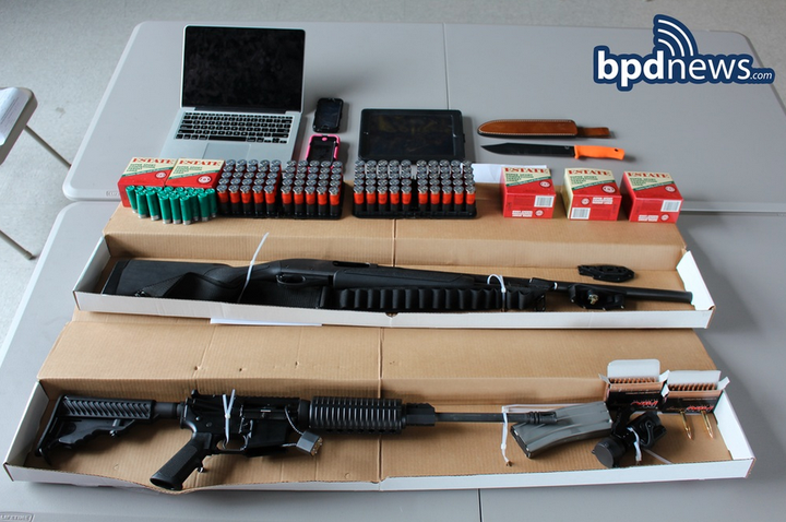 Weapons recovered by police.