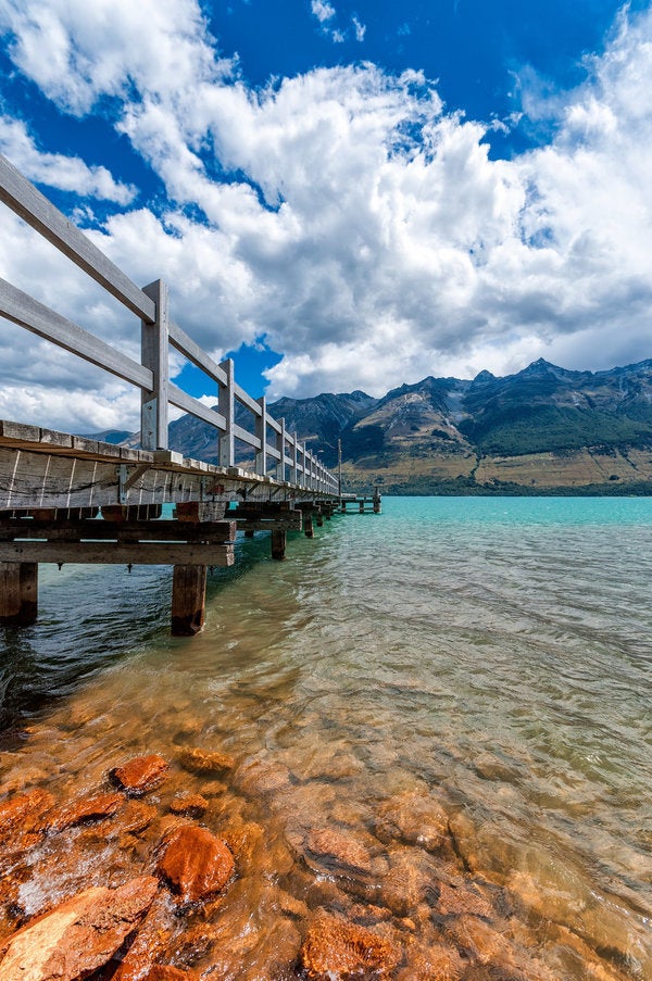 <p>A blue-water pier on Lake Wakatipu.</p>