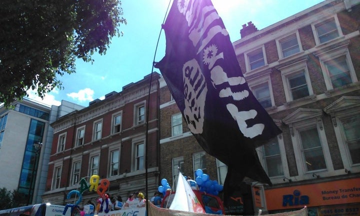 The Dildo ISIS flag at the London Pride Parade. 