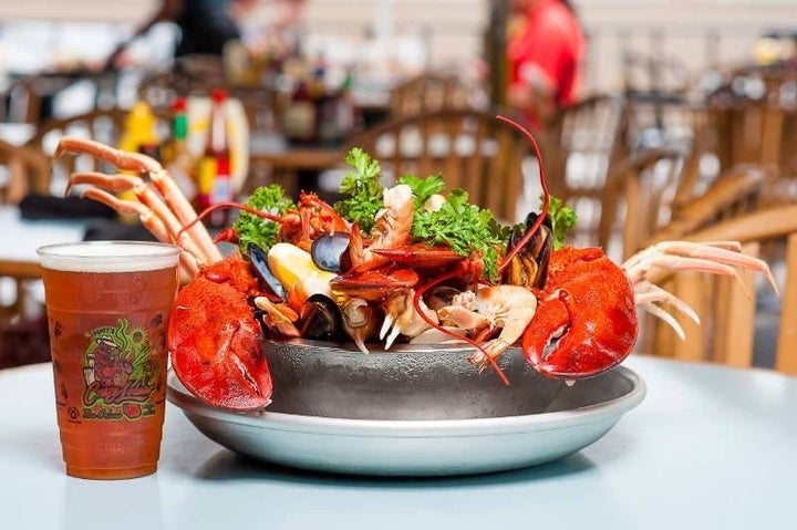 Crazy Lobster's signature seafood bucket.