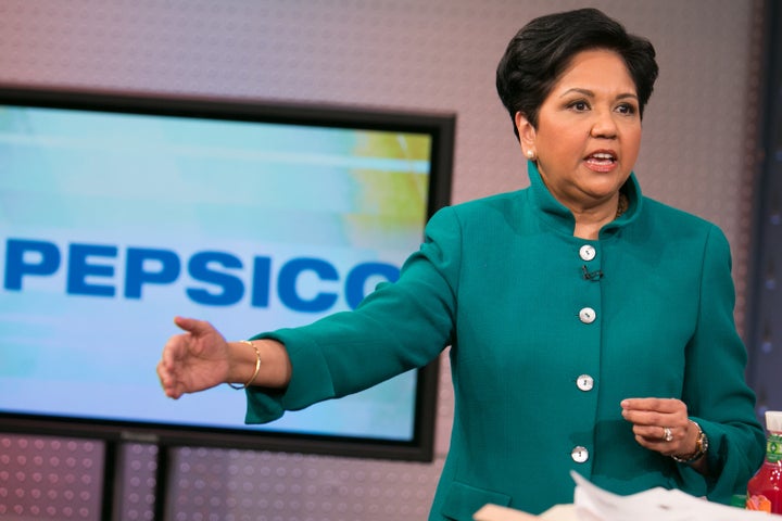 Indra Nooyi, the CEO of PepsiCo. New research finds that women in management see greater pay disparities with men than women in working-class jobs.