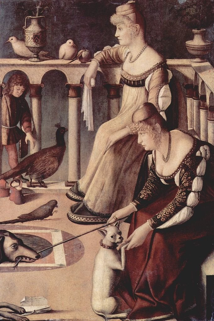 Vittore Carpaccio, "Two Venetian Ladies," circa 1490