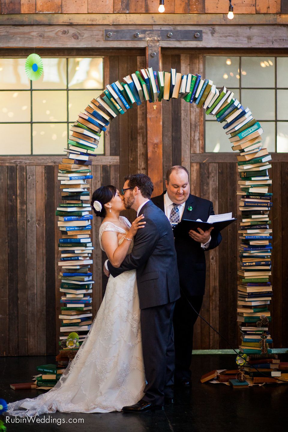 A book arch for the ceremony