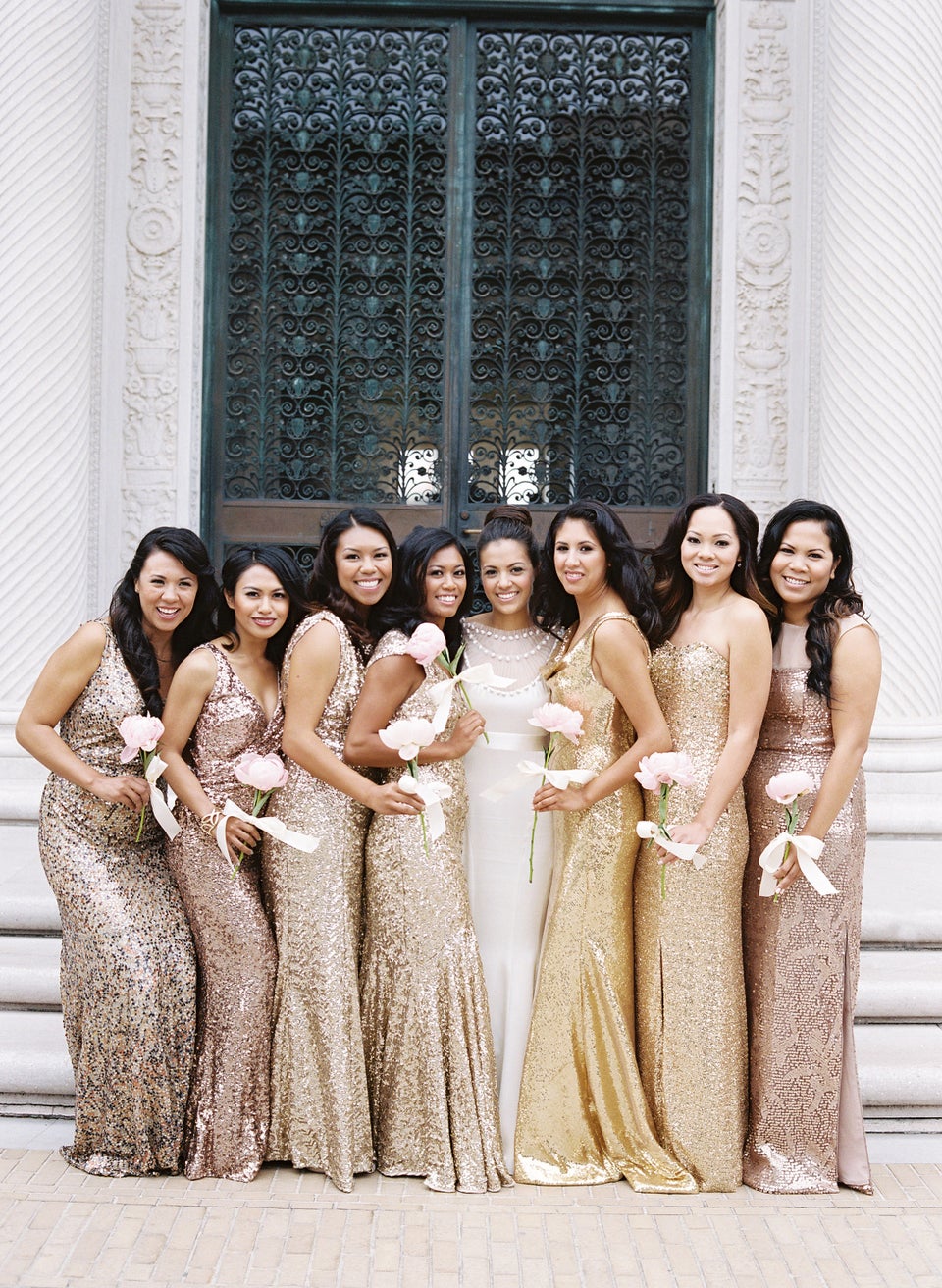 15 Bridal Parties Who Totally Nailed The Ombr Dress Trend