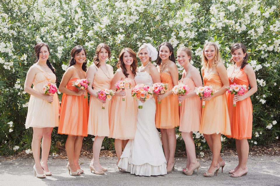 15 Bridal Parties Who Totally Nailed The Ombré Dress Trend