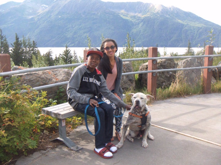Yogi with his new siblings, <span>Ramey and Suzanne.</span>