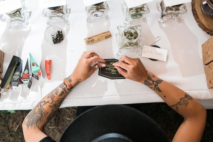 The couple had a budtender on hand to answer questions for guests and facilitate the process, including moderating attendees' consumption, if need be.