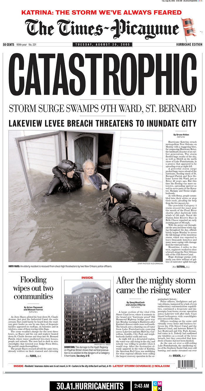 The Front Page Photos That We Cant Forget From Hurricane Katrina