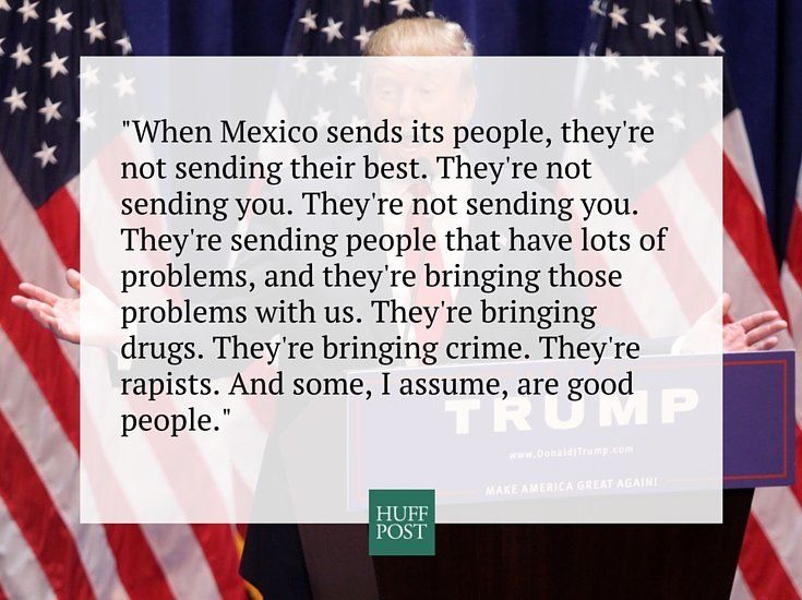 He Called Latino Immigrants "Criminals" And "Rapists"