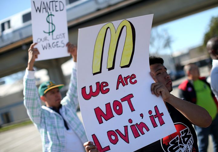 Fast food workers, such as those at McDonald's restaurants, stand to gain new bargaining clout given the labor ruling.
