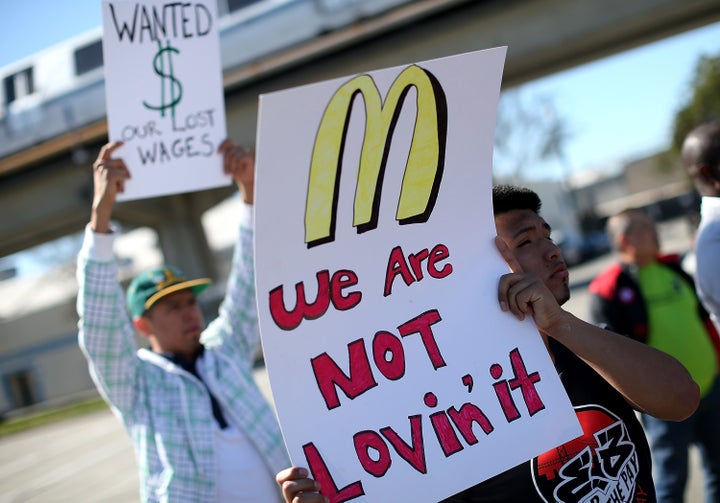 Fast food workers, such as those at McDonald's restaurants, stand to gain new bargaining clout given the labor ruling.