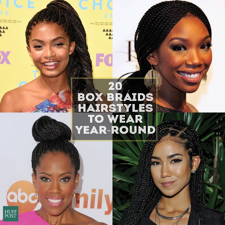 20 Badass Box Braids Hairstyles That You Can Wear Year Round Huffpost 