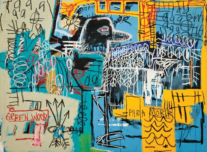 Bird On Money, Jean-Michel Basquiat , 1981, acrylic and oil on canvas. Rubell Family Collection, Miami