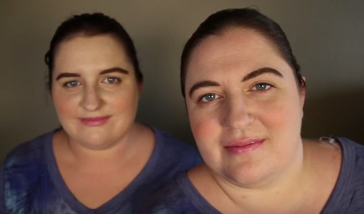 Ambra, left, and Jennifer, right, two American women who look identical but aren't related, recently met through the Twin Strangers project.
