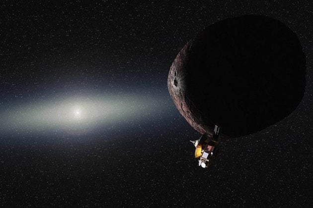 <span>An artist's impression of NASA's New Horizons spacecraft encountering a Pluto-like object in the distant Kuiper belt.</