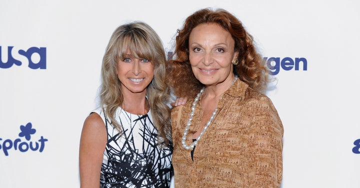 <em>Bonnie Hammer, left, with her friend Diane Von Furstenberg.</em>