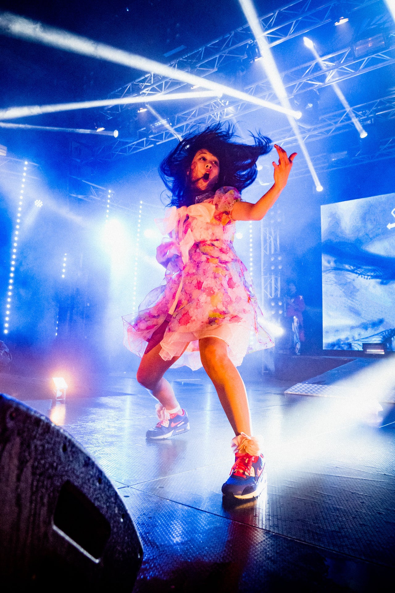 Nanami “Seven Seas” Nagura performs during the 2015 Air Guitar World Championships.