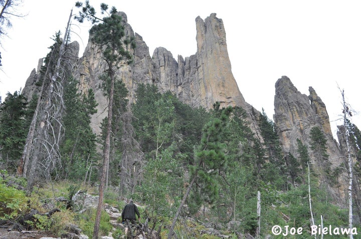 <p>Harney Peak's original name is either Hinhan Kaga or He Winchinchala Sakowin Hocokata, according to the Lakota people.</p>