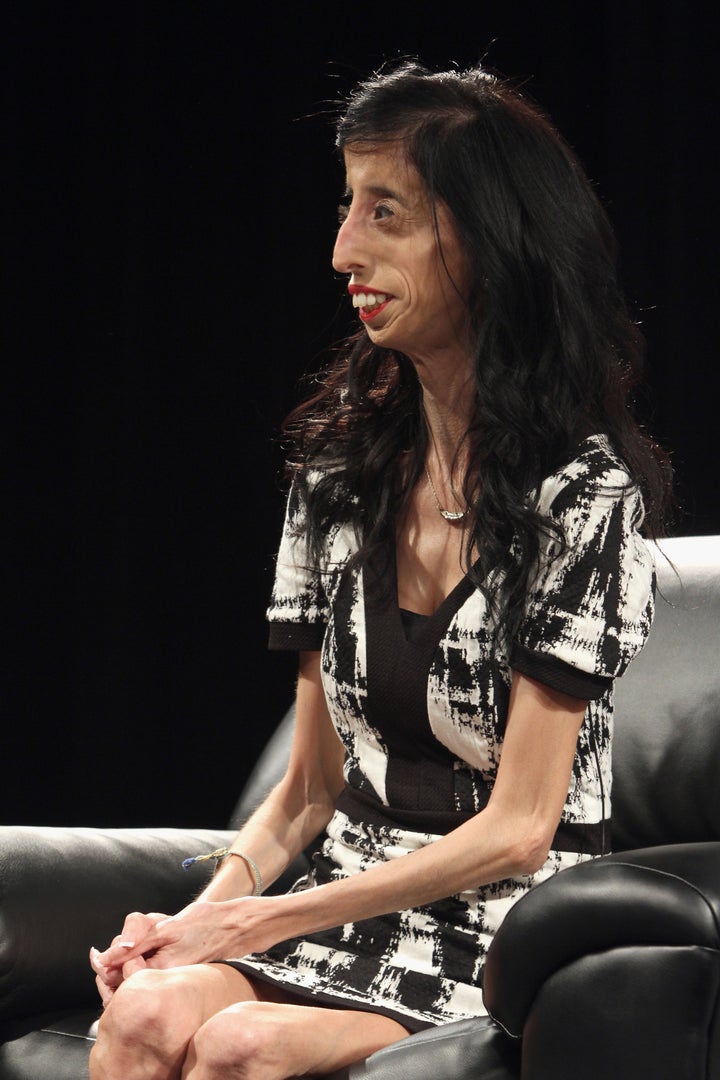 AUSTIN, TX - MARCH 15: Lizzie Velasquez speaks onstage at 'A Conversation With YouTube Celebrities iJustine And Lizzie Velasquez' during the 2015 SXSW Music, Film + Interactive Festival at Austin Convention Center on March 15, 2015 in Austin, Texas