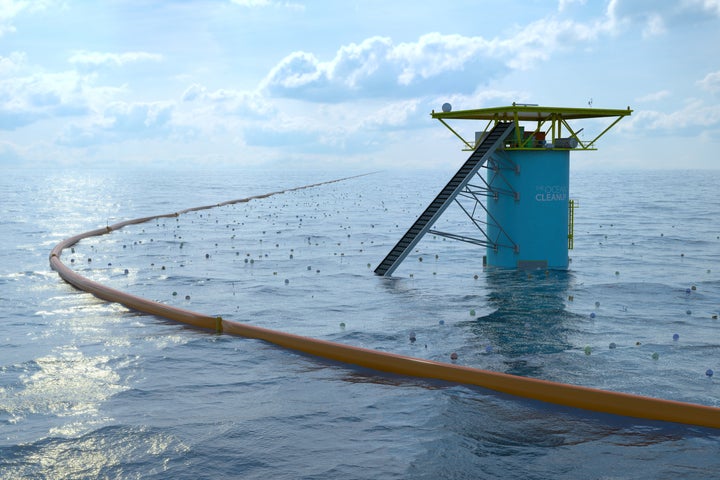 <p>The Ocean Cleanup hopes to deploy a series of barriers that will collect plastic trash in the Pacific Ocean.</p>