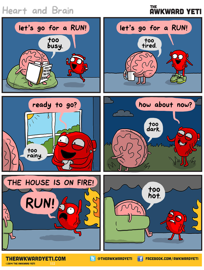 17 Comics That Capture The Struggle Between Your Heart And Head | HuffPost Life 17 Comics That Capture The Struggle Between Your Heart And Head | HuffPost Life