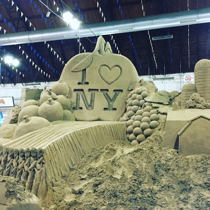 This amazing sand sculpture was on display at the Center of Progress Building. 