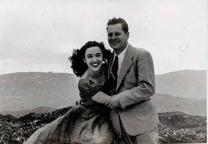 <p><span style="font-family: Arial, Helvetica, sans-serif; font-size: 14px; line-height: 20px; background-color: #eeeeee;">Peter and June Salisbury, Derek's grandparents</span></p>