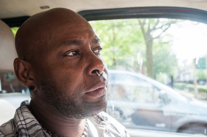 White, driving to his apartment in Harlem, sheds a tear while recounting his story. 